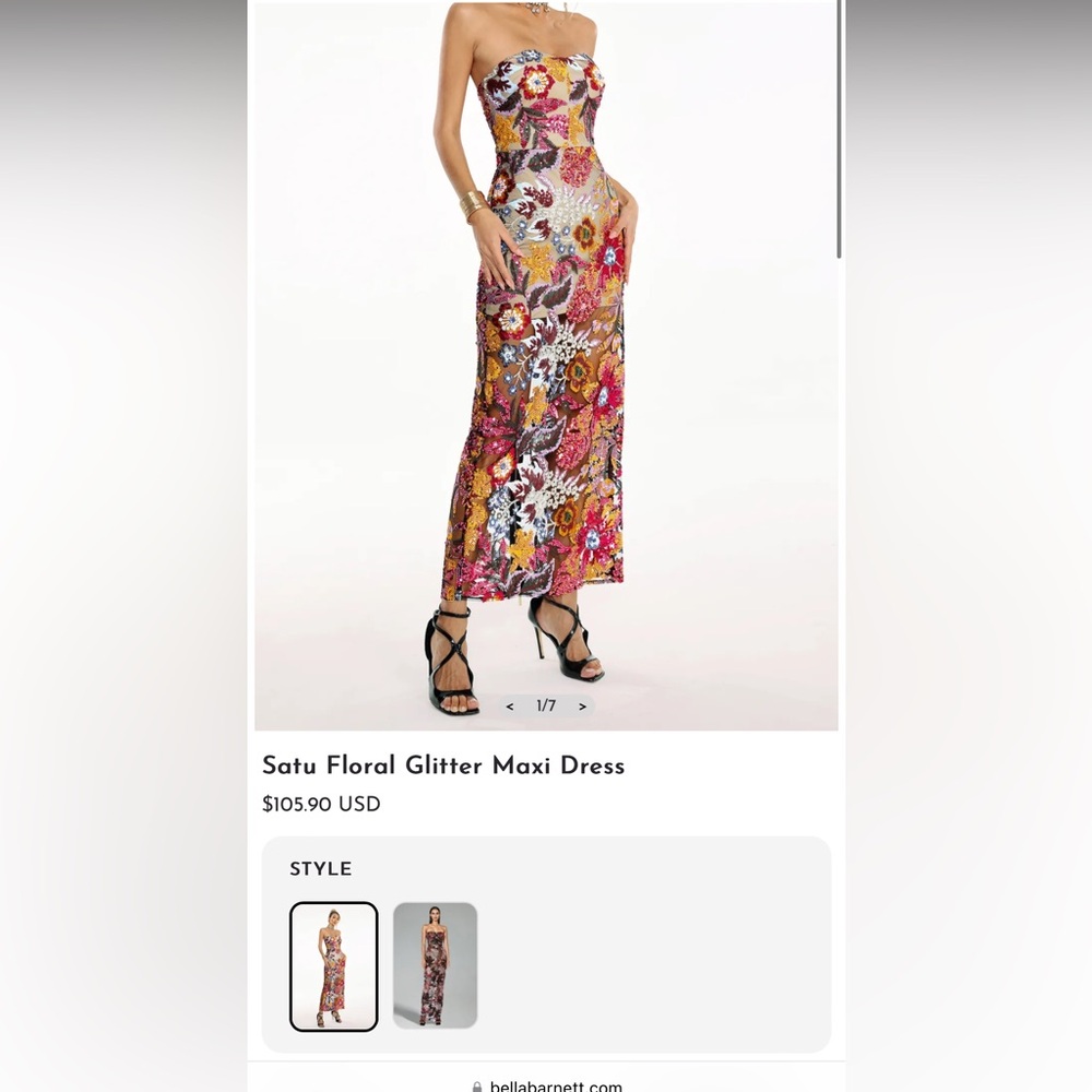Bellabarnett floral sequin dress✨